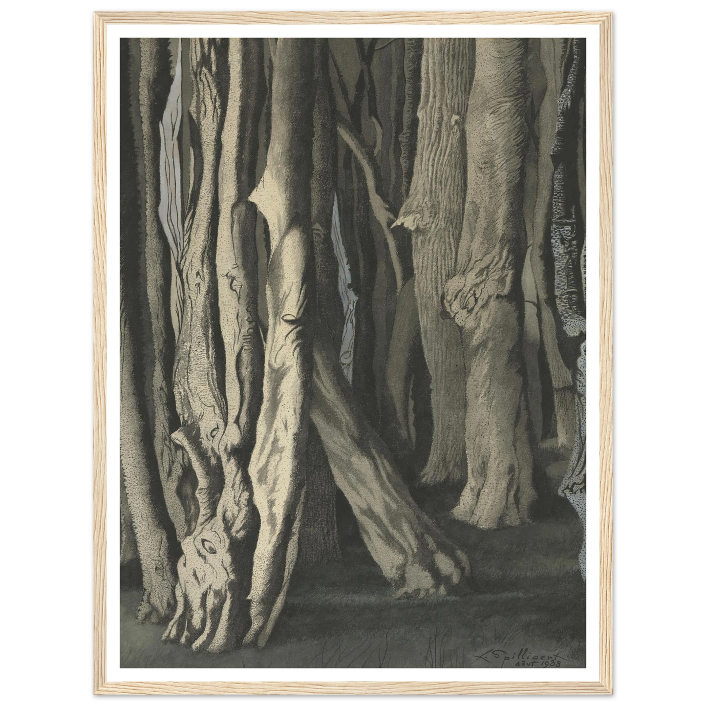 Bomen (Knoestige boomstammen) (1938) Art Print | Leon Spilliaert-Quipham Collections