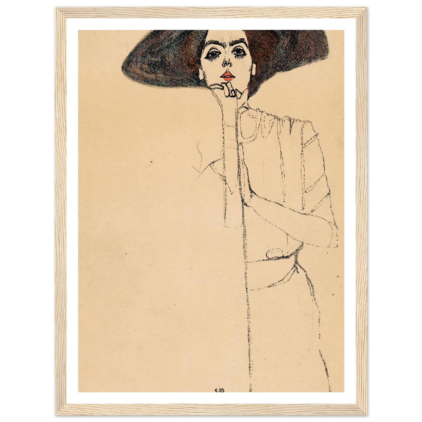 Frauenbildnis II Art Print | Egon Schiele-Quipham Collections