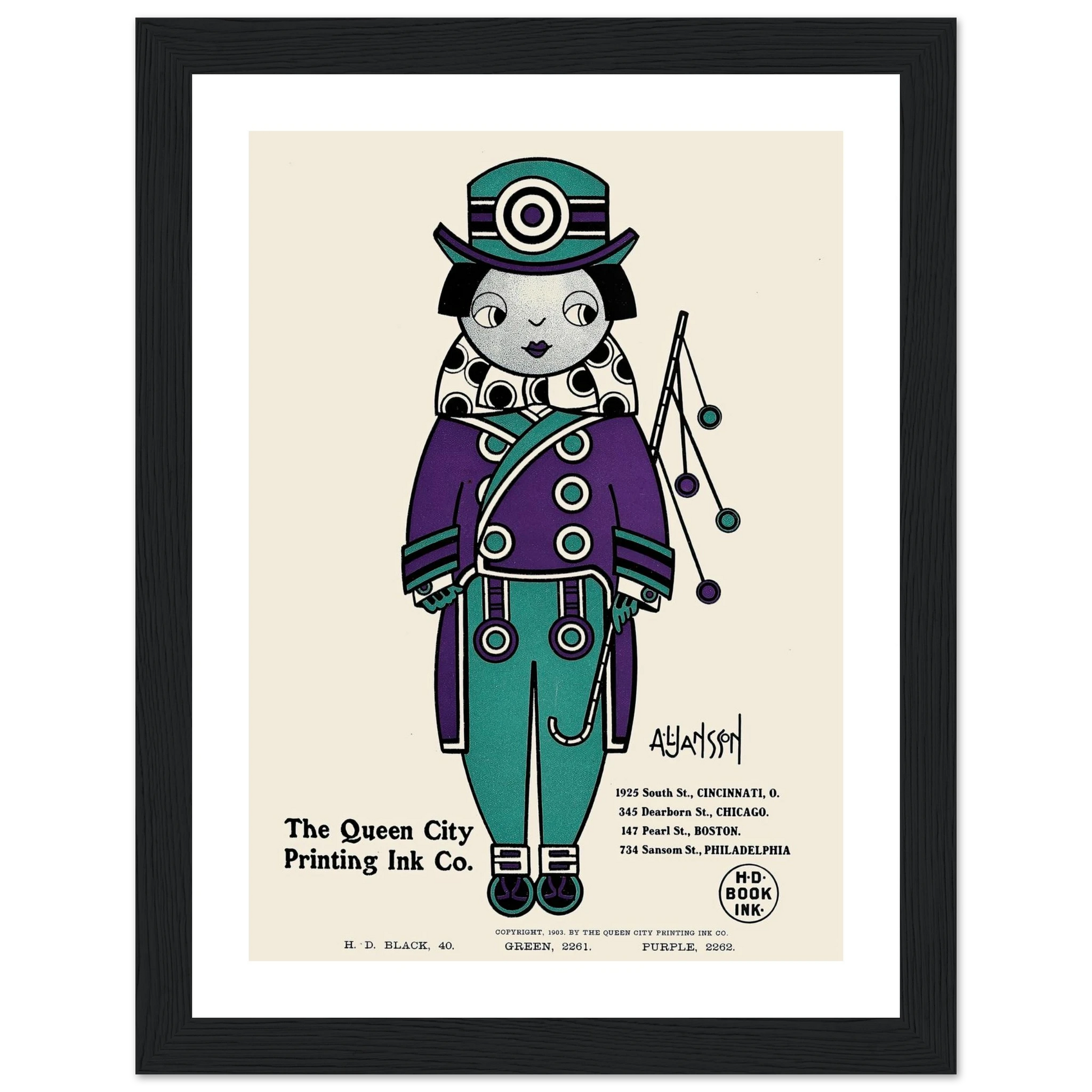 Queen City Ink, Ad. 01 (1890-1913) Art Print | Augustus Jansson-Quipham Collections