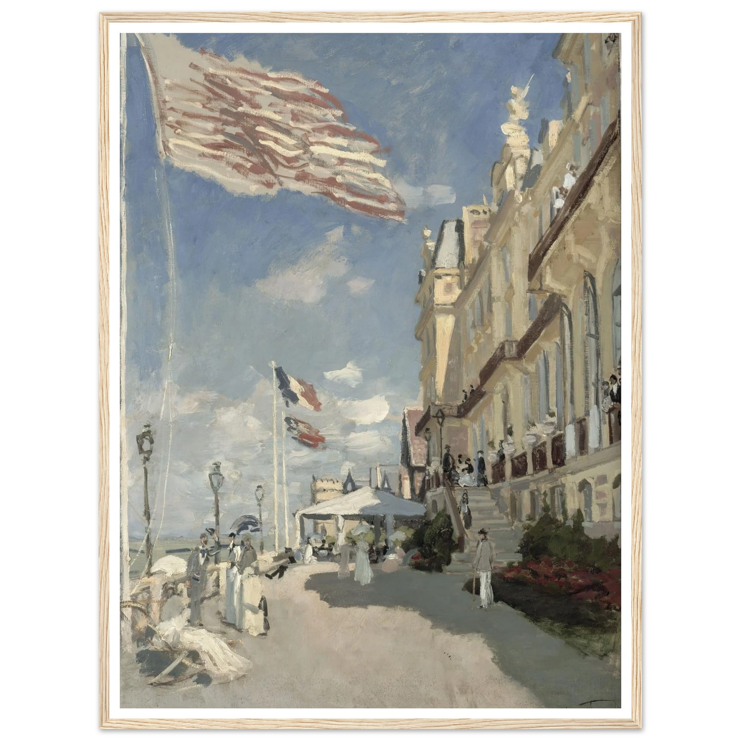 Hôtel des roches noires. Trouville (1870) Art Print | Claude Monet-Quipham Collections