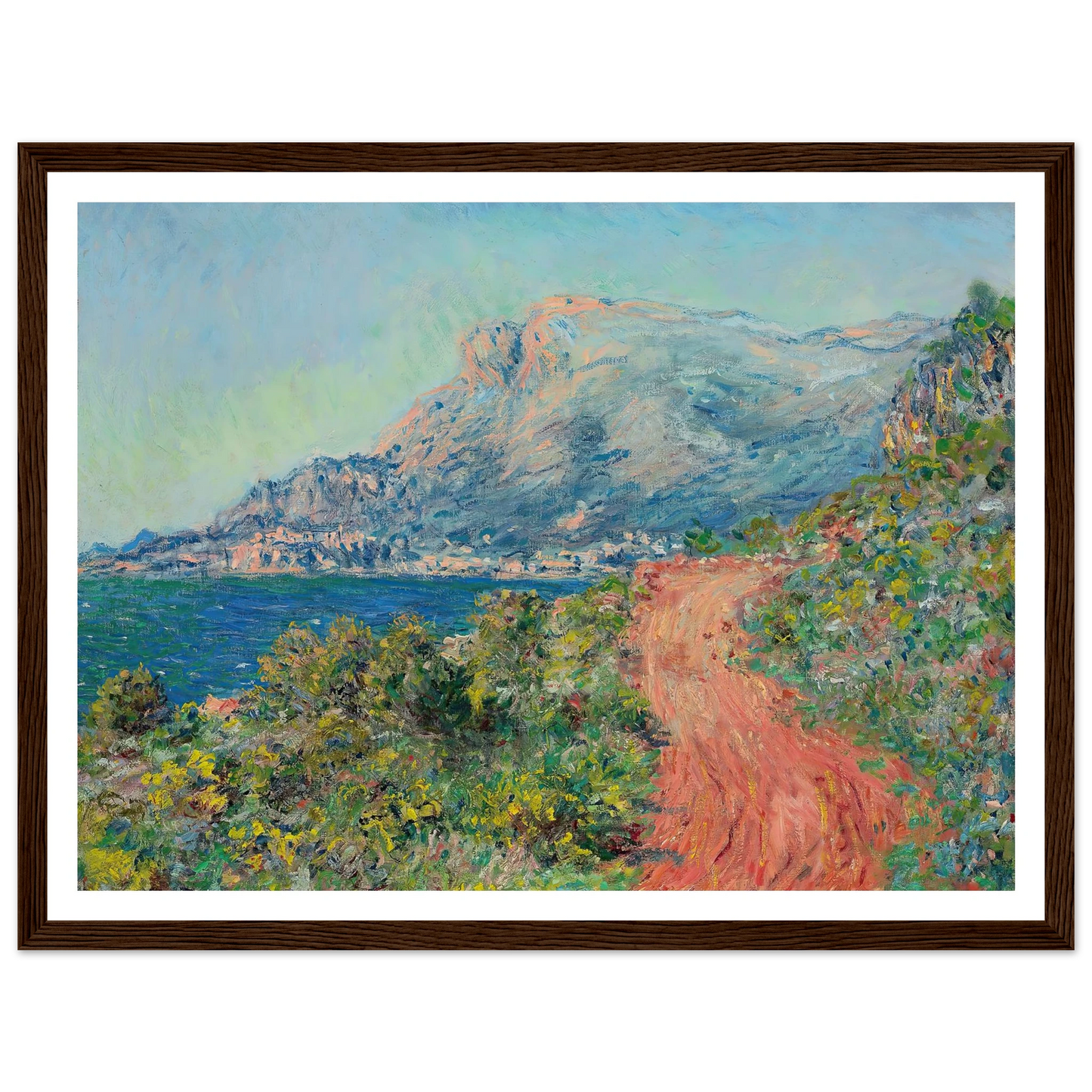 La route rouge près de Menton (1884) Art Print | Claude Monet-Quipham Collections