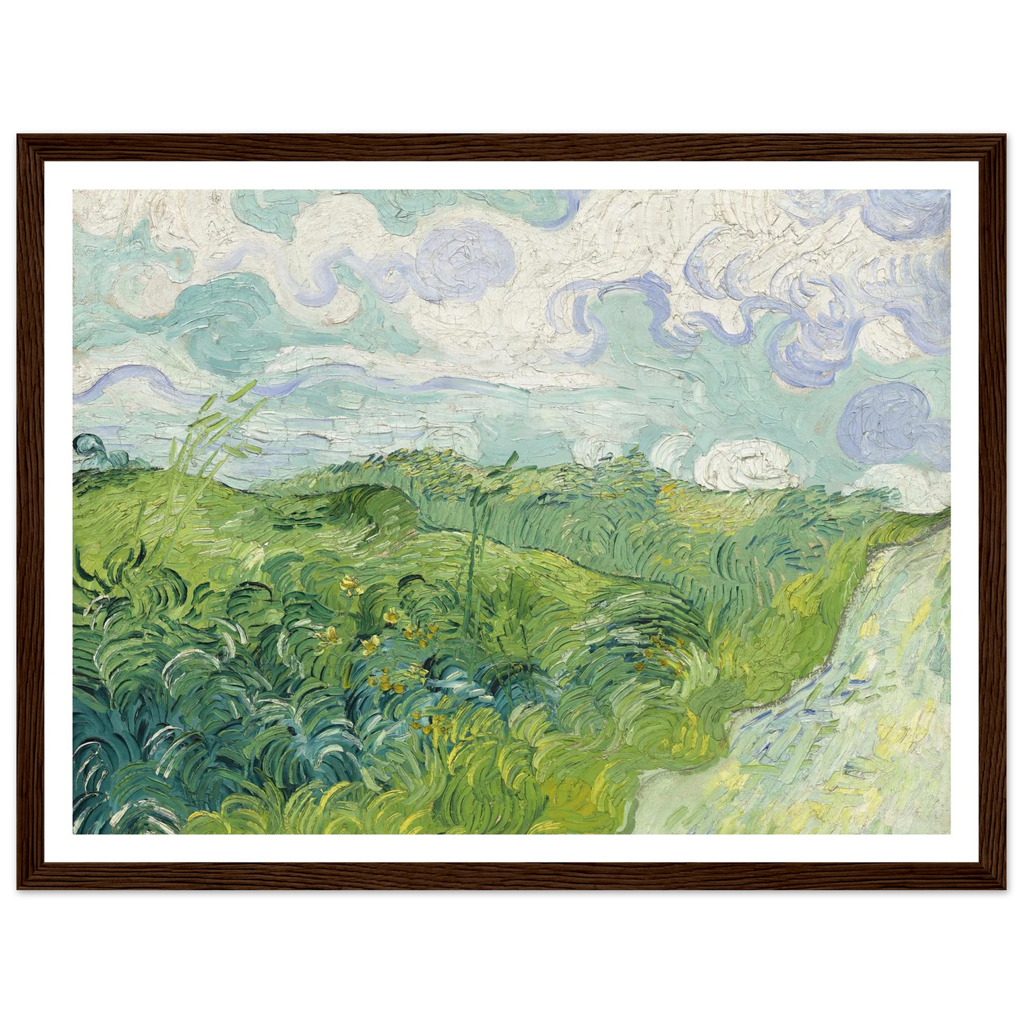 Green Wheat Fields, Auvers (1890) Art Print | Vincent van Gogh-Quipham Collections