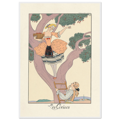 Les Cerises (Cherries) (1922–1926) Art Print | George Barbier-Quipham Collections