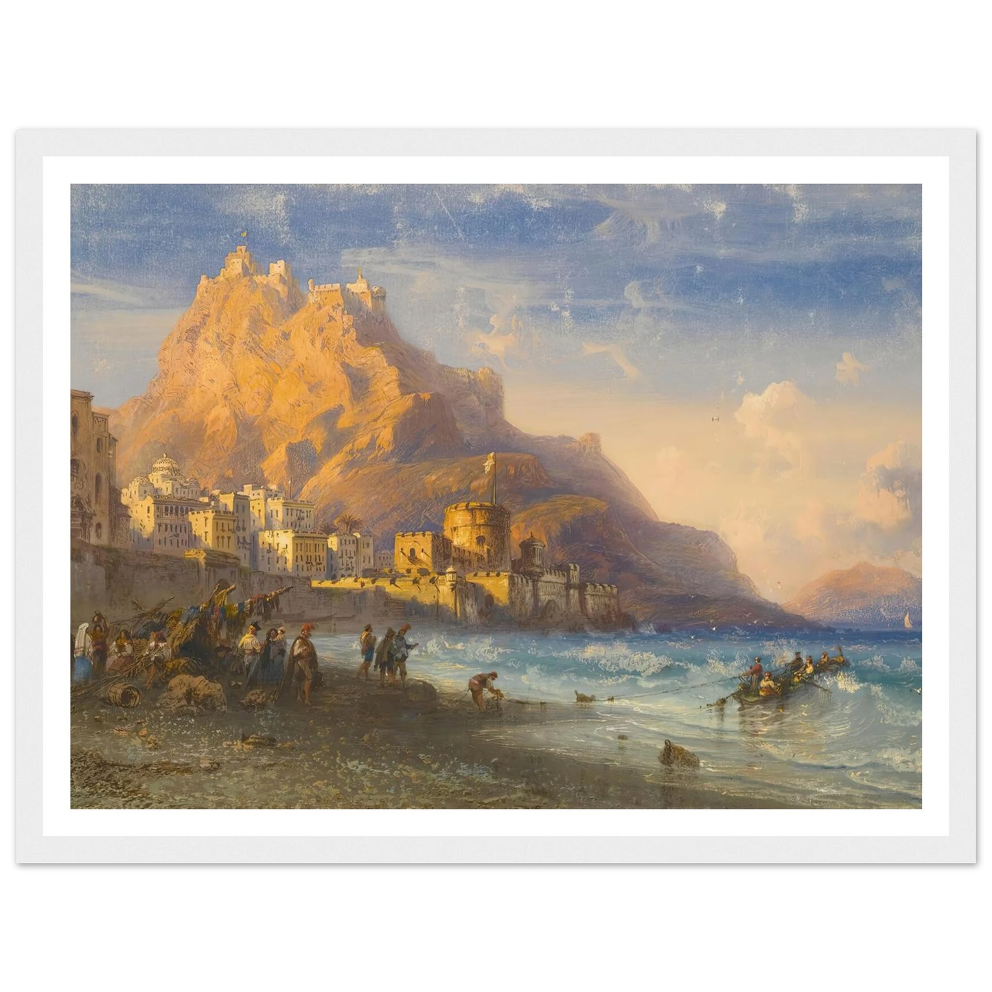 Coastal Landscape, Southern Italy Art Print | Carlo Bossoli-Quipham Collections
