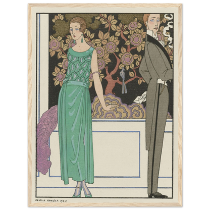 La premiere imprudence ; Robe du soir, de Beer (1921) Art Print | George Barbier-Quipham Collections