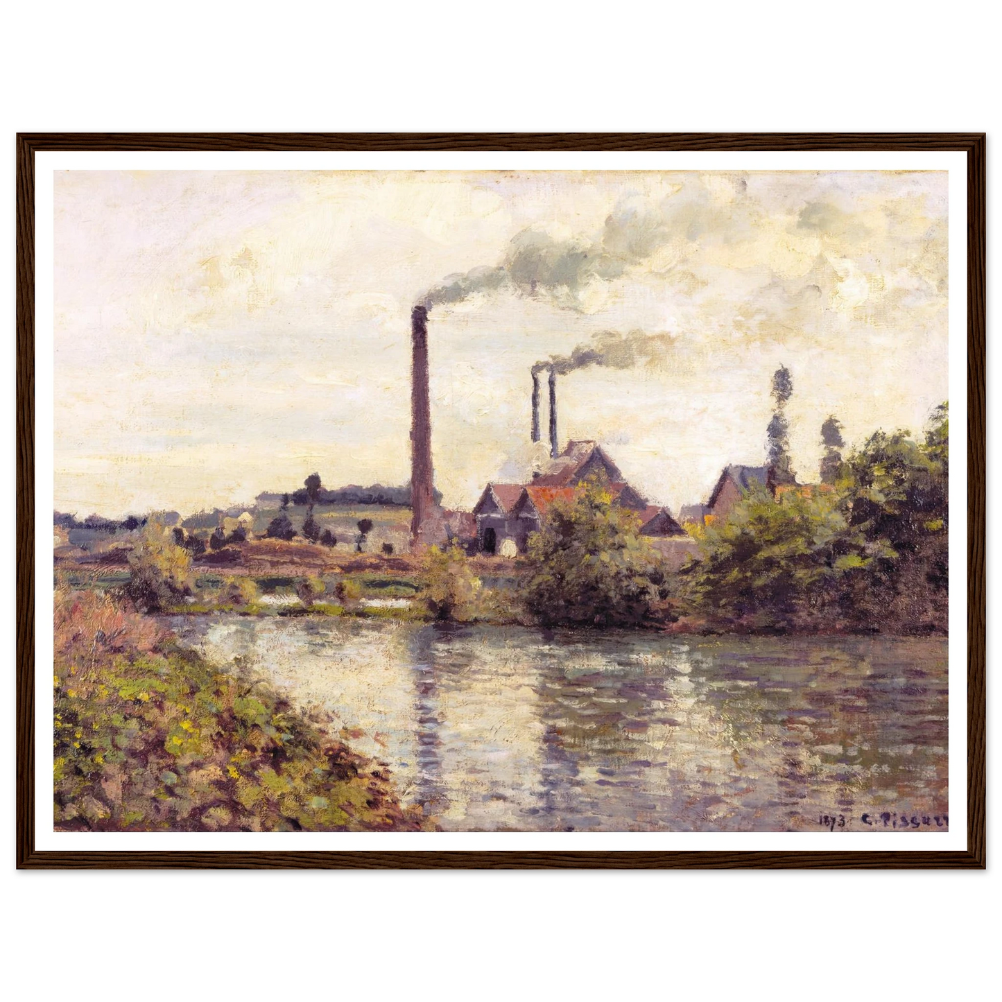 The Factory at Pontoise Art Print | Camille Pissarro-Quipham Collections