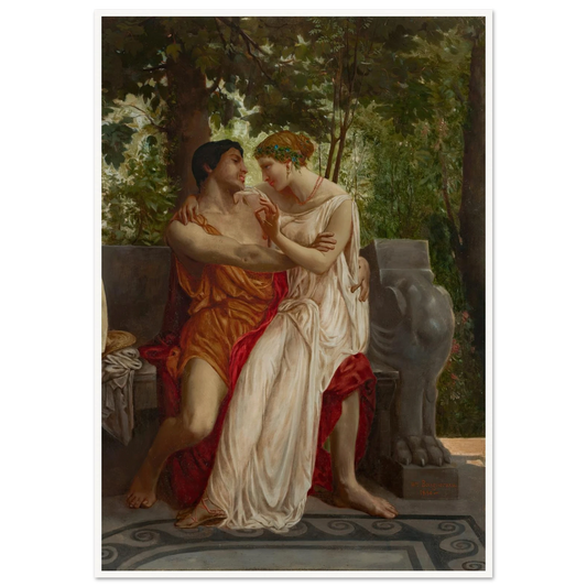 Les amoureux (1850) Art Print | William Bouguereau-Quipham Collections