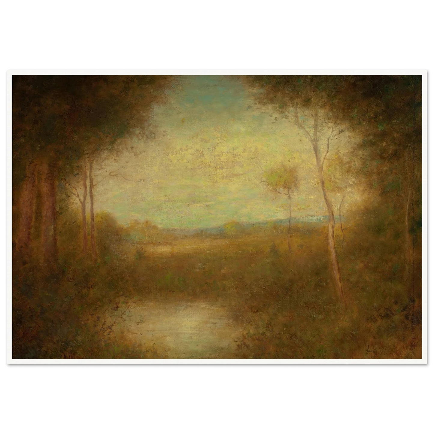 View from the Woods (1891) Art Print | Alexander Helwig Wyant-Quipham Collections