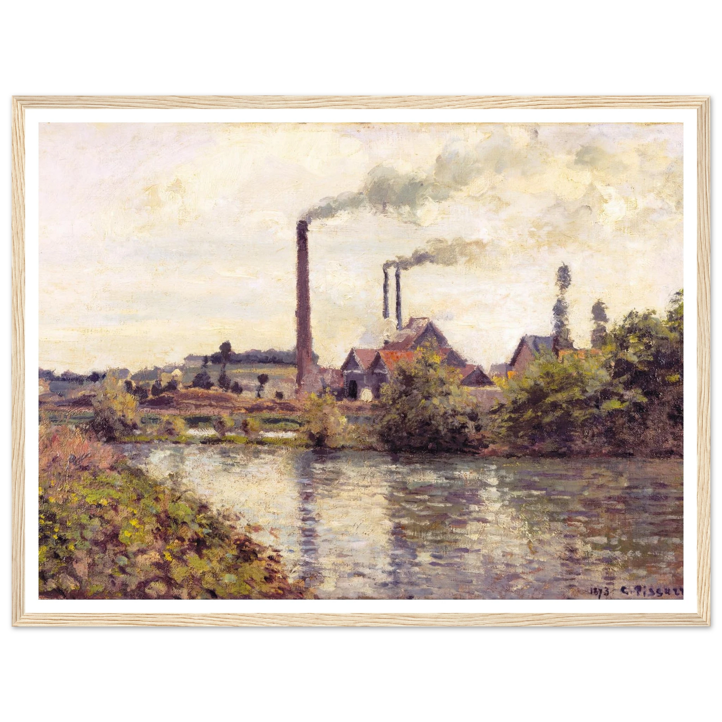 The Factory at Pontoise Art Print | Camille Pissarro-Quipham Collections