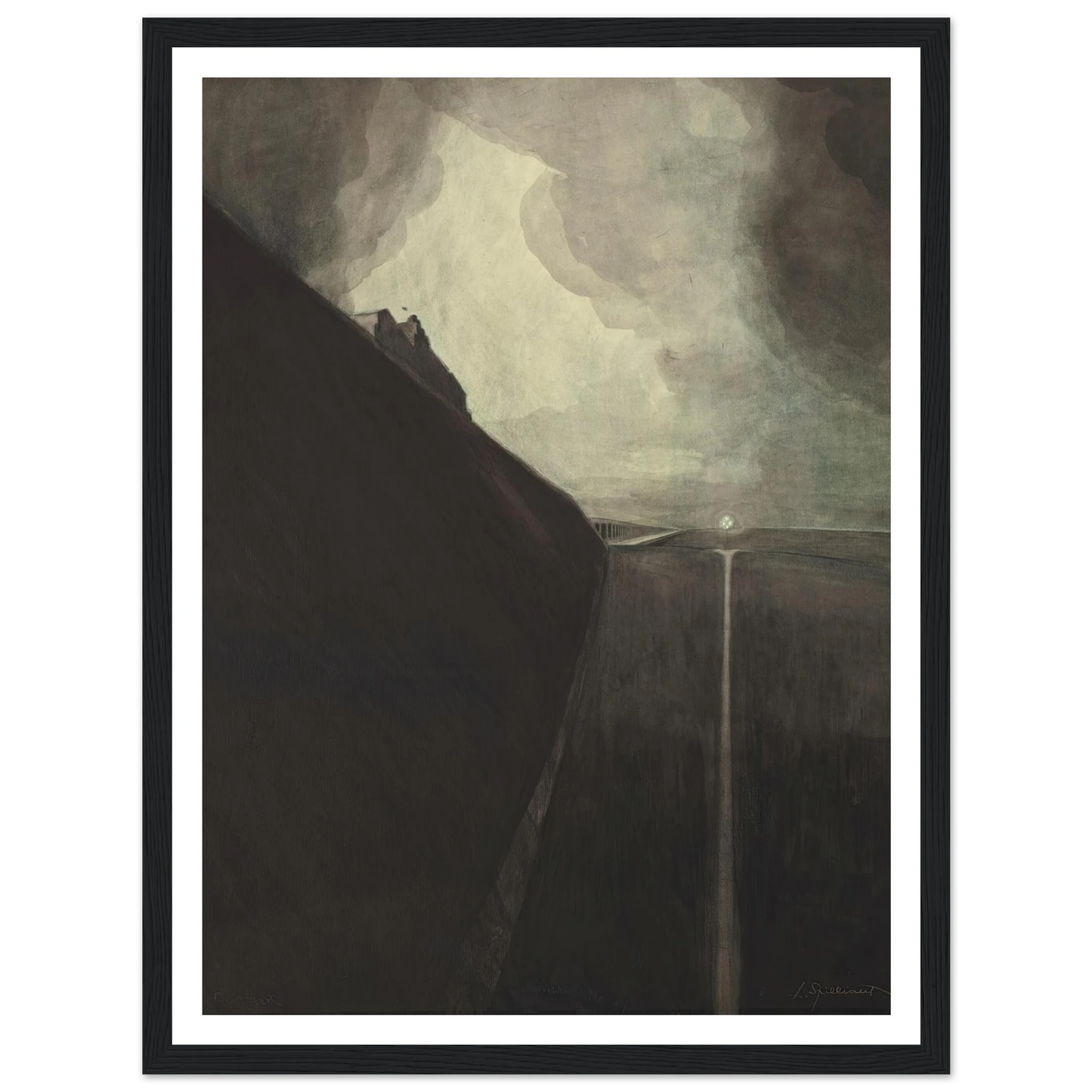 Digue et plage, Chalet Royal et galeries d’Ostende (1908) Art Print | Leon Spilliaert-Quipham Collections