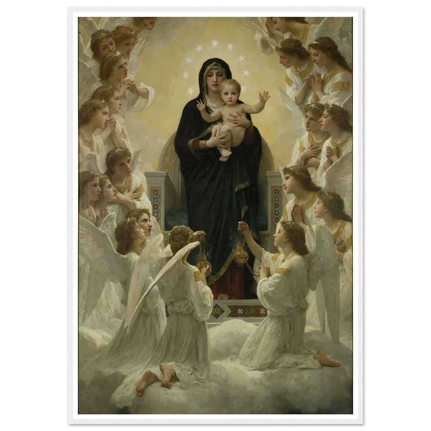 La Vierge aux anges (1900) Art Print | William Bouguereau-Quipham Collections