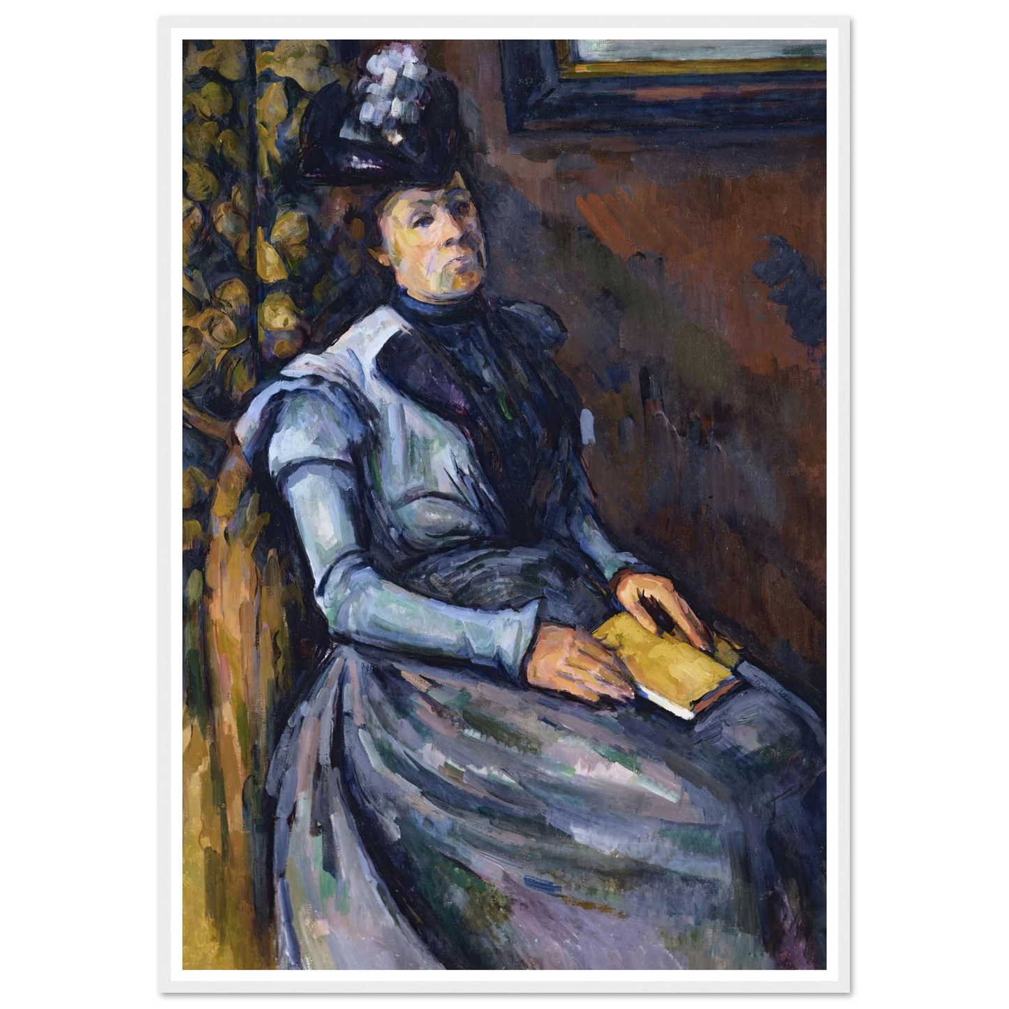 Seated Woman in Blue Art Print | Paul Cezanne-Quipham Collections