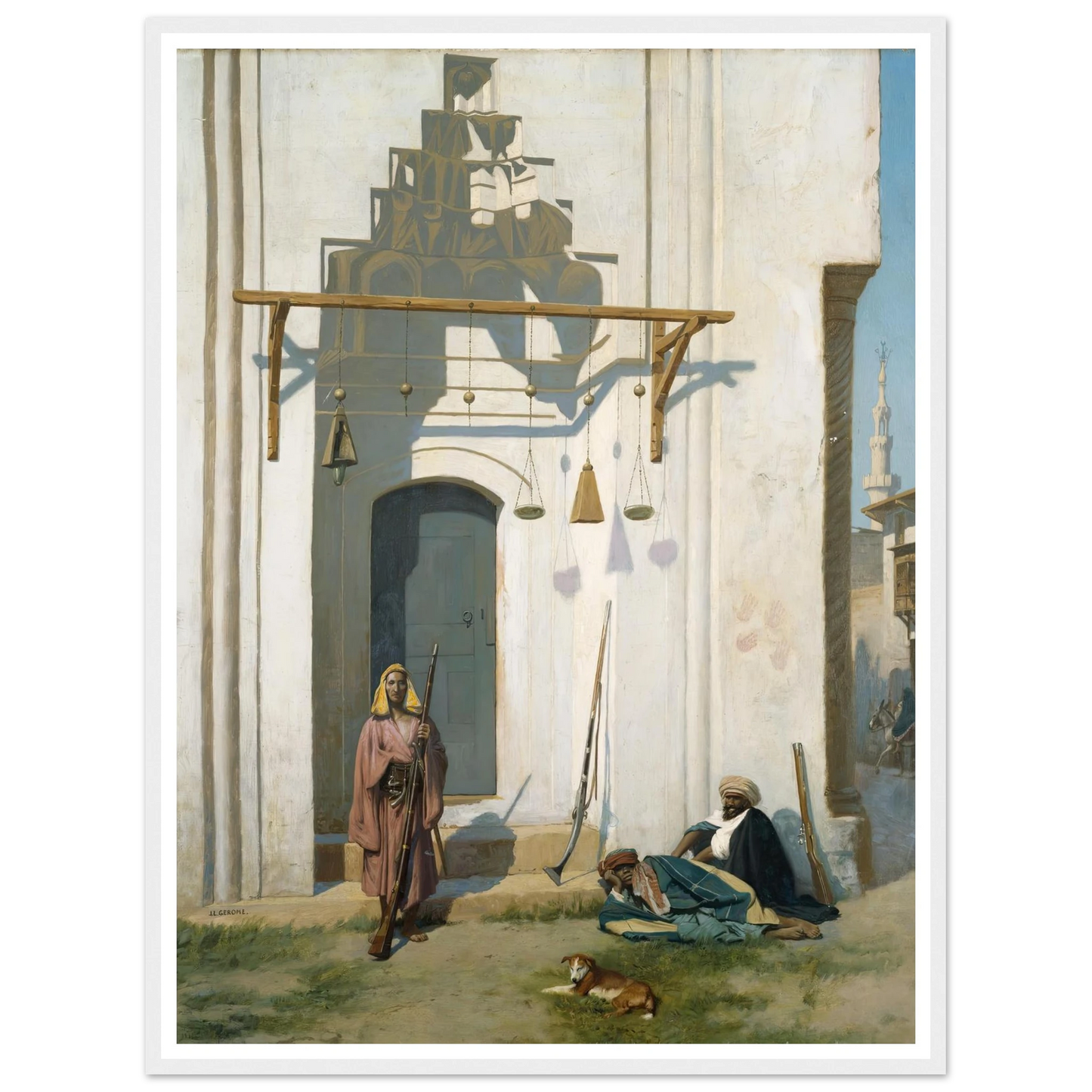 Guards at the Door of a Tomb (1870s) Art Print | Jean Leon Gerome-Quipham Collections
