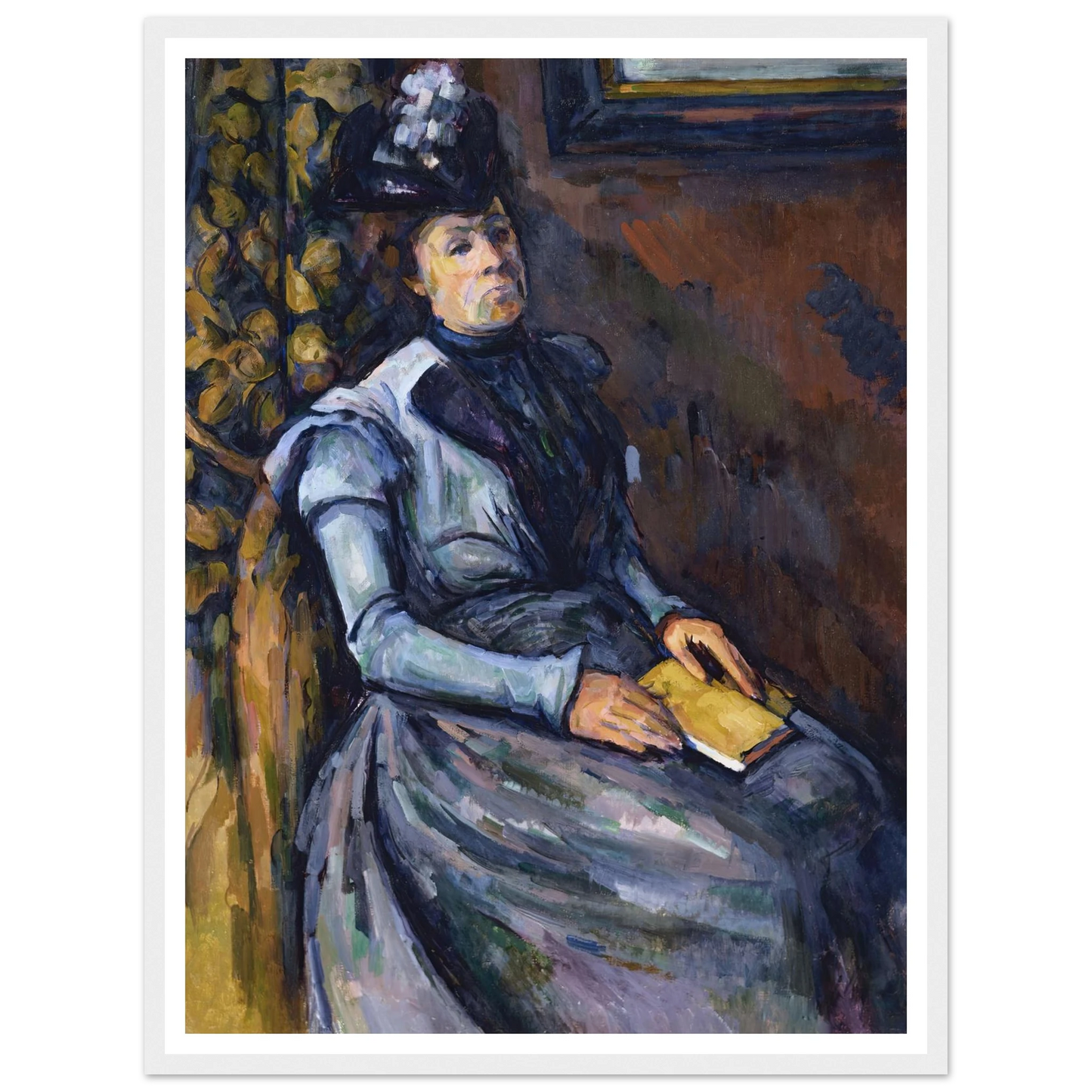 Seated Woman in Blue Art Print | Paul Cezanne-Quipham Collections