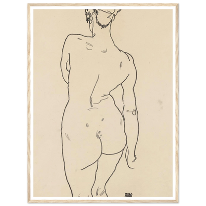 Weiblicher Rückenakt (1998) Art Print | Egon Schiele-Quipham Collections