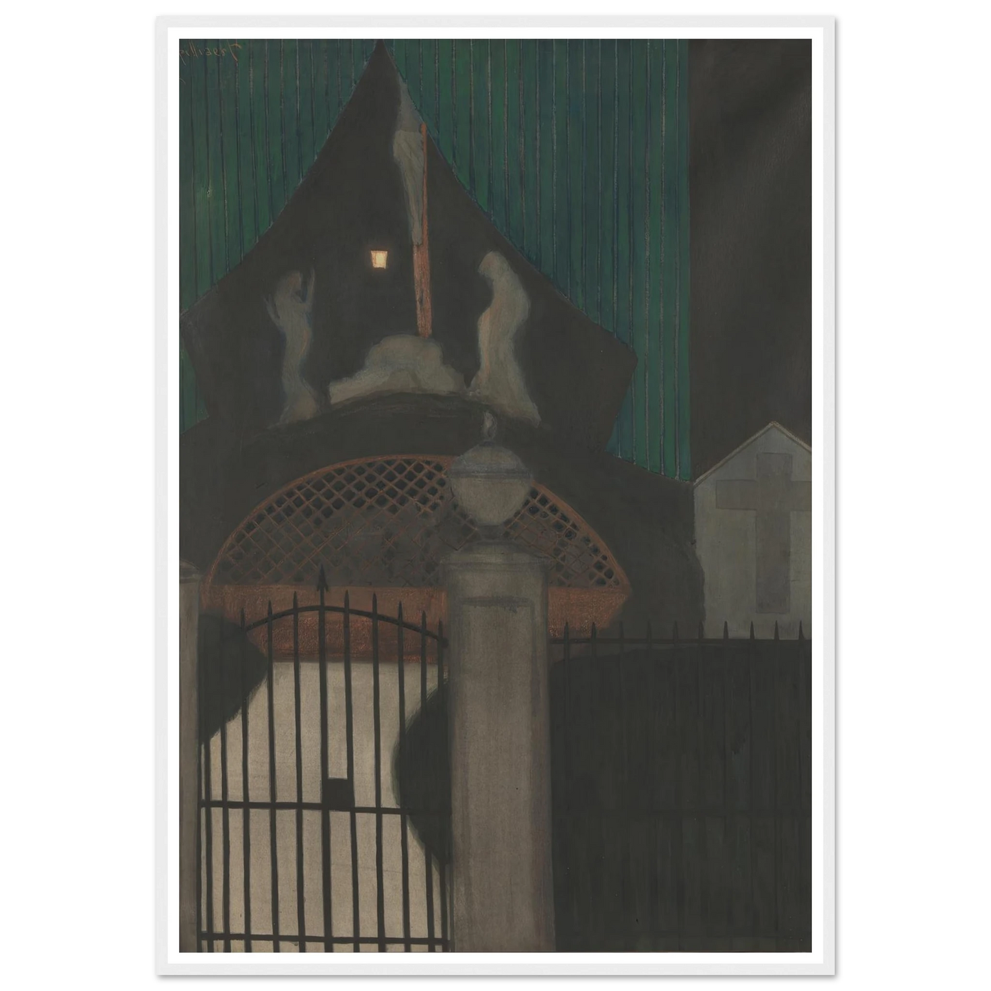 Calvarie en vagevuur te Oostende (1908) Art Print | Leon Spilliaert-Quipham Collections