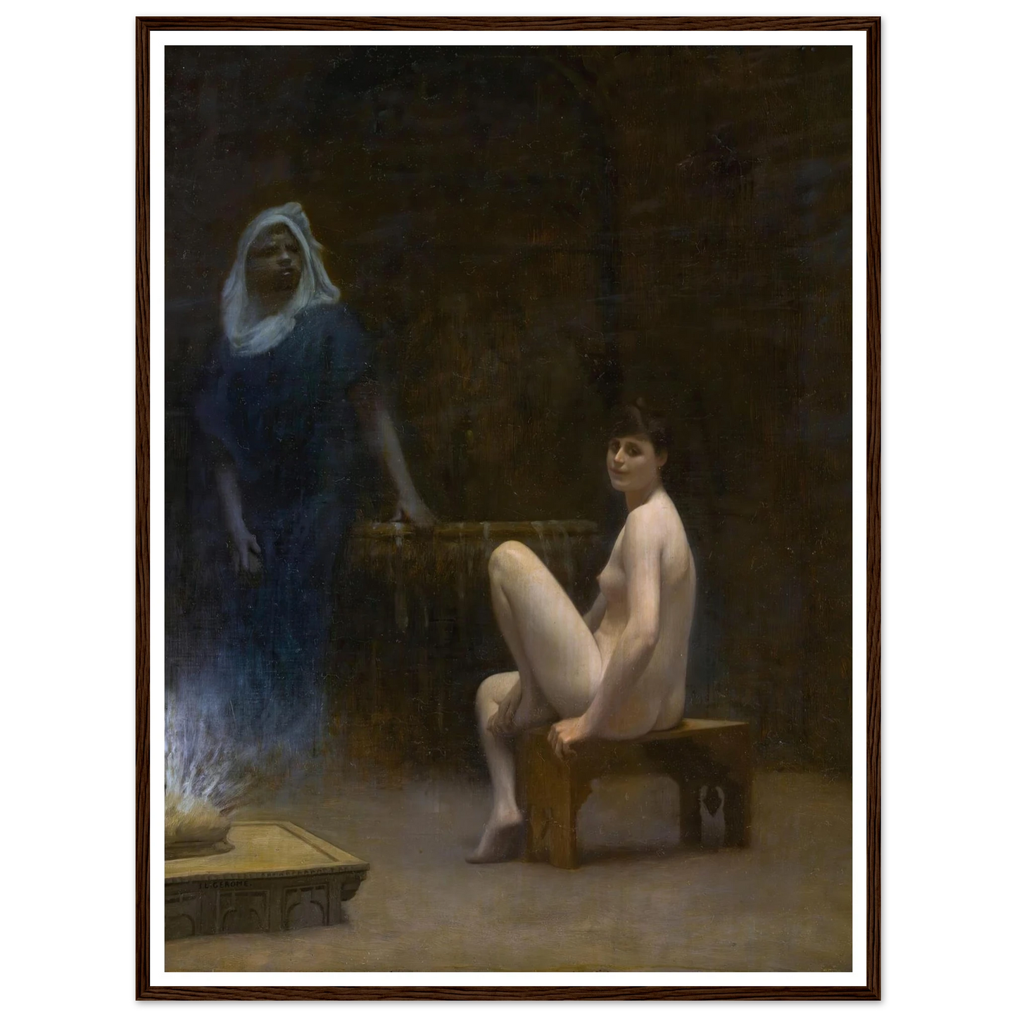 After The Bath Art Print | Jean Leon Gerome - Framed Poster - 30x40 cm / 12x16″ - Black frame