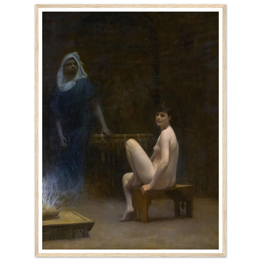 After The Bath Art Print | Jean Leon Gerome - Framed Poster - 30x40 cm / 12x16″ - Black frame