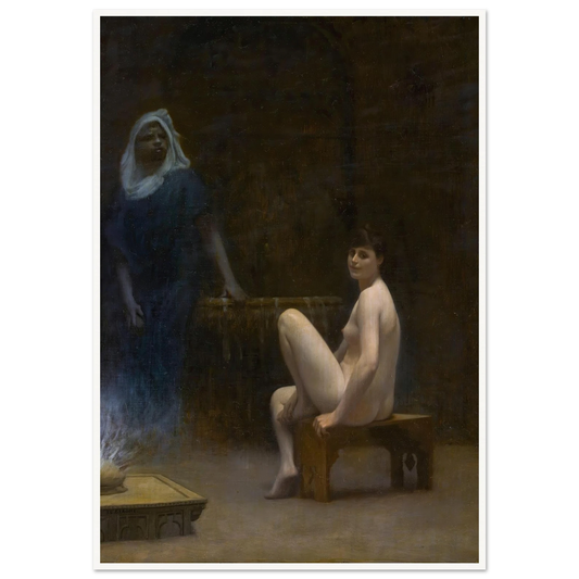 After The Bath Art Print | Jean Leon Gerome - Framed Poster - 30x40 cm / 12x16″ - Black frame
