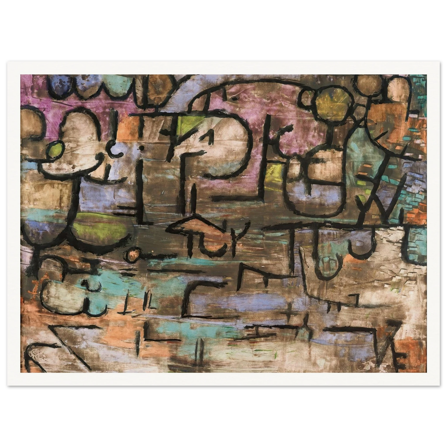 After The Flood (1936) Art Print | Paul Klee - Framed Poster - 30x40 cm / 12x16″ - Black frame