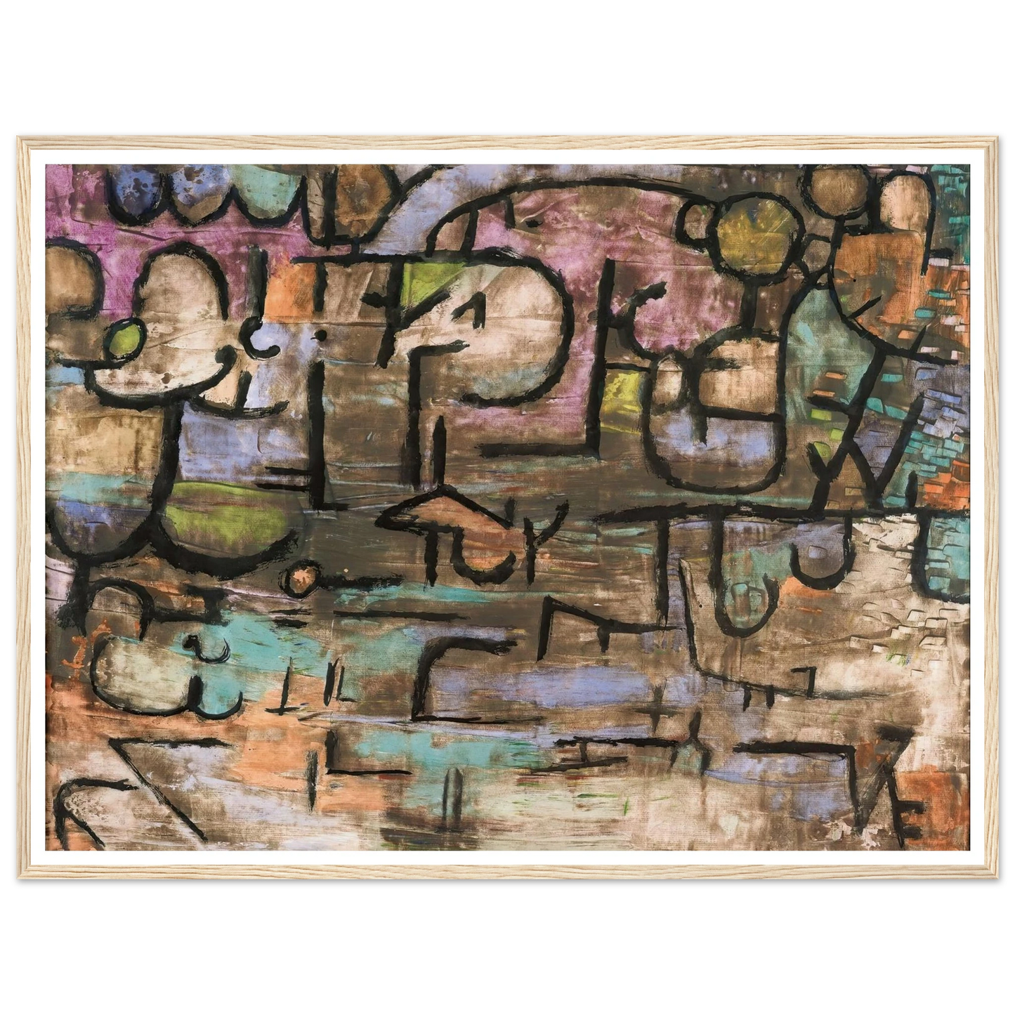 After The Flood (1936) Art Print | Paul Klee - Framed Poster - 30x40 cm / 12x16″ - Black frame