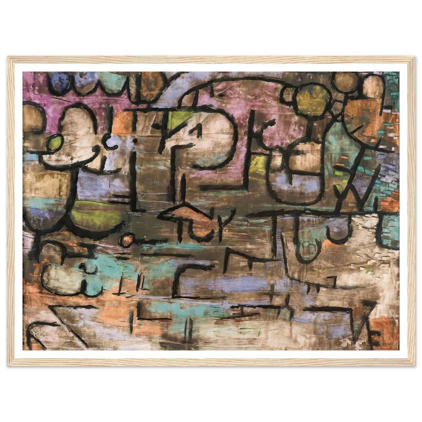 After The Flood (1936) Art Print | Paul Klee - Framed Poster - 30x40 cm / 12x16″ - Black frame