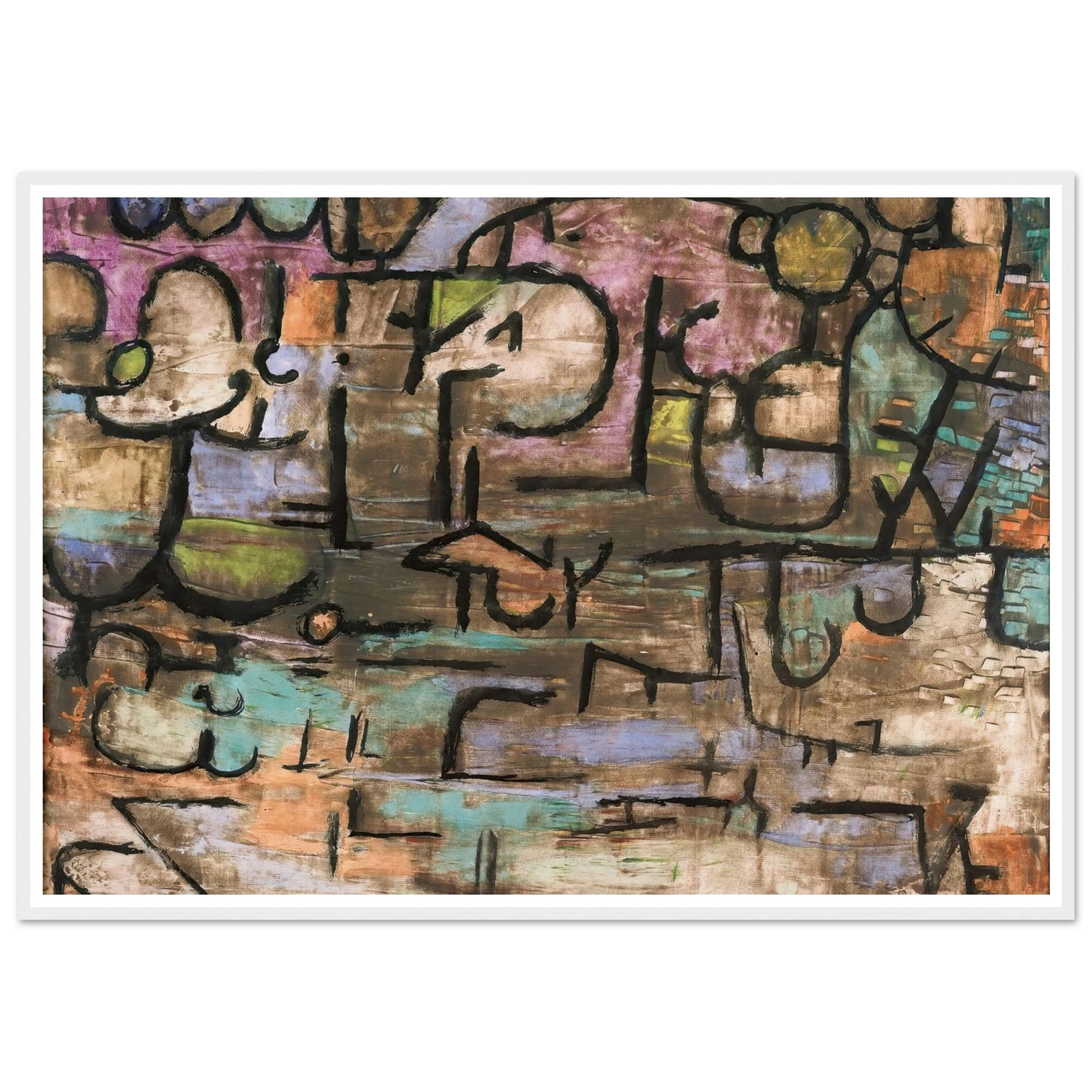 After The Flood (1936) Art Print | Paul Klee - Framed Poster - 30x40 cm / 12x16″ - Black frame