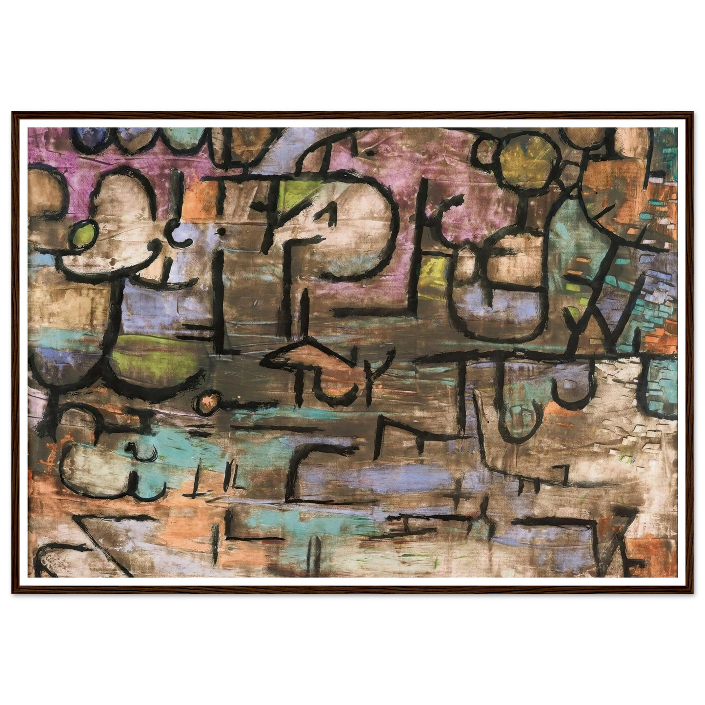 After The Flood (1936) Art Print | Paul Klee - Framed Poster - 30x40 cm / 12x16″ - Black frame