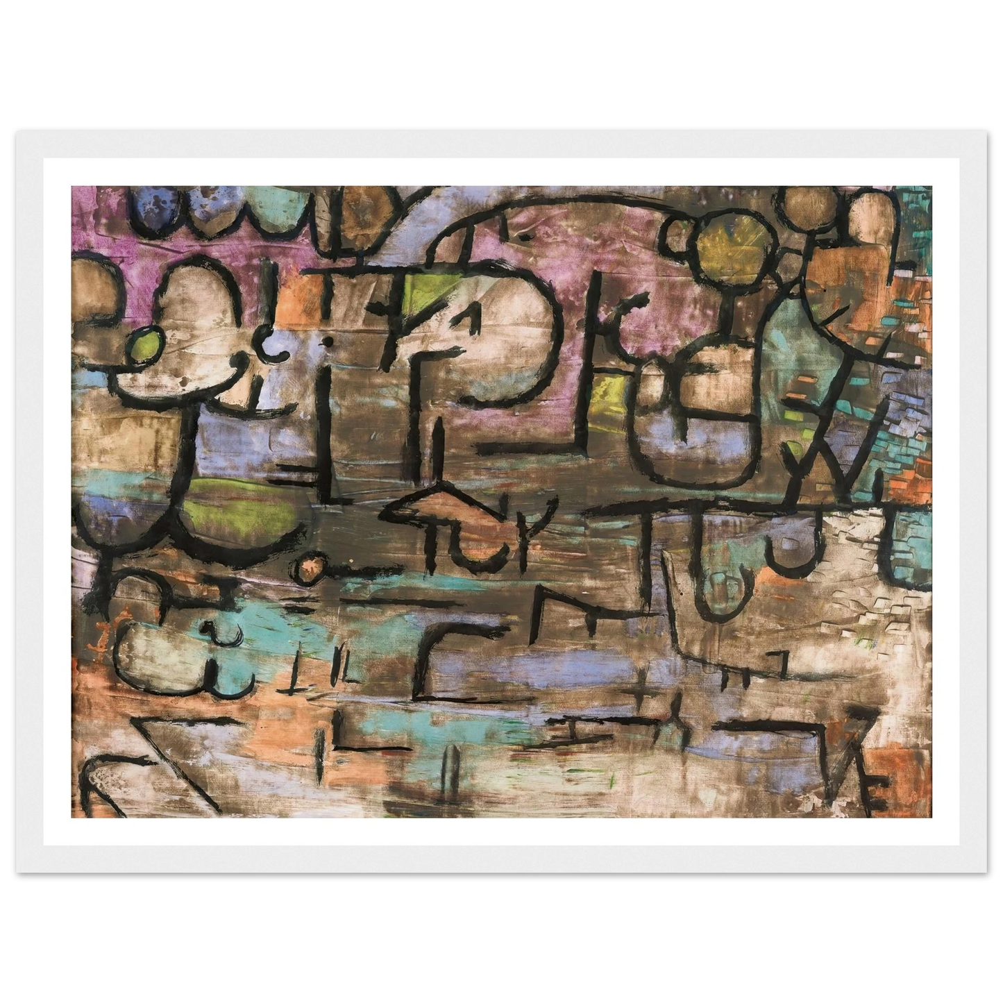 After The Flood (1936) Art Print | Paul Klee - Framed Poster - 30x40 cm / 12x16″ - Black frame