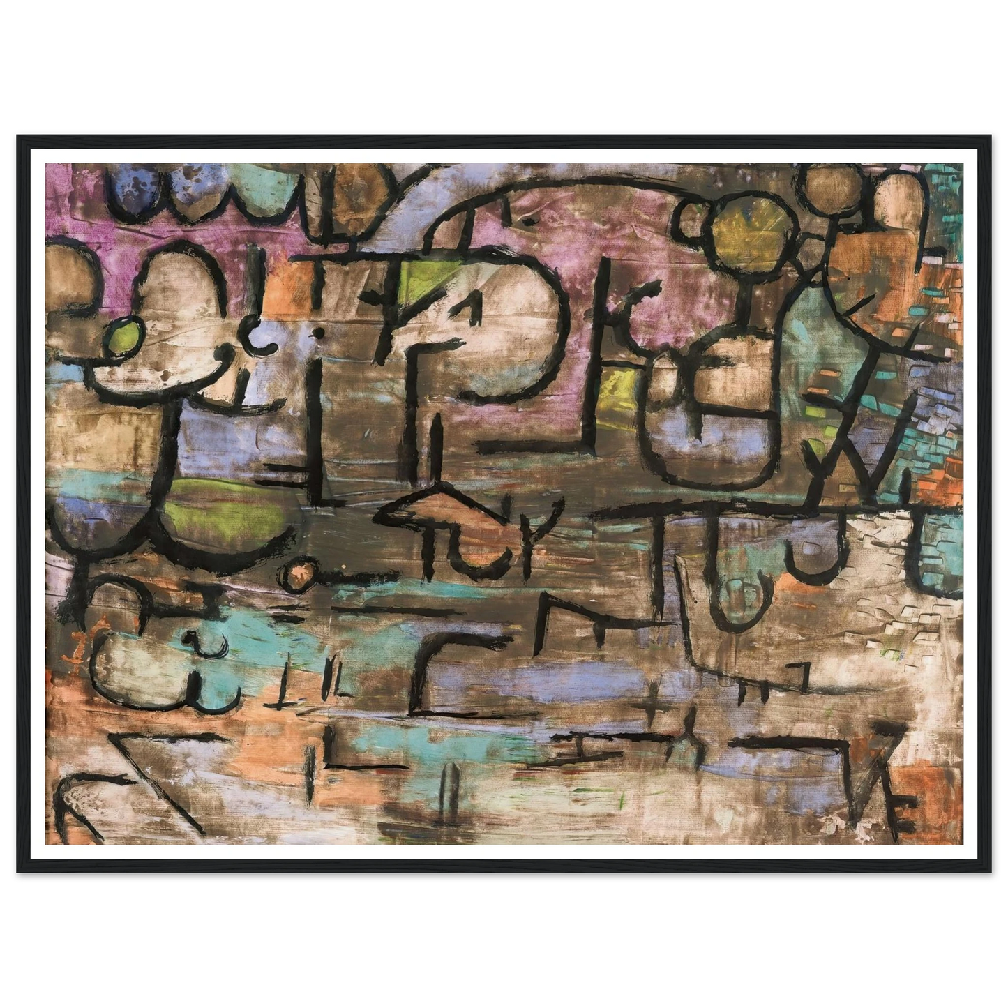 After The Flood (1936) Art Print | Paul Klee - Framed Poster - 30x40 cm / 12x16″ - Black frame