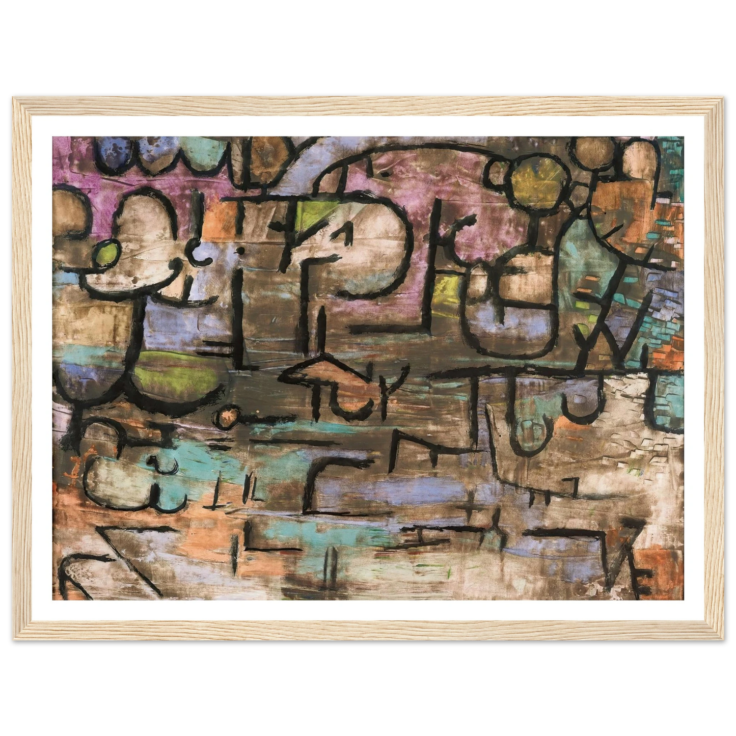 After The Flood (1936) Art Print | Paul Klee - Framed Poster - 30x40 cm / 12x16″ - Black frame