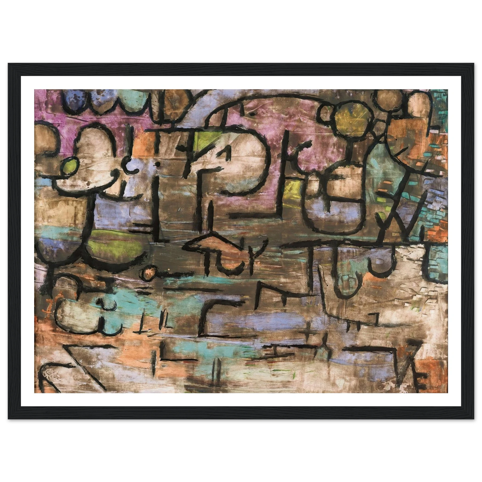 After The Flood (1936) Art Print | Paul Klee - Framed Poster - 30x40 cm / 12x16″ - Black frame