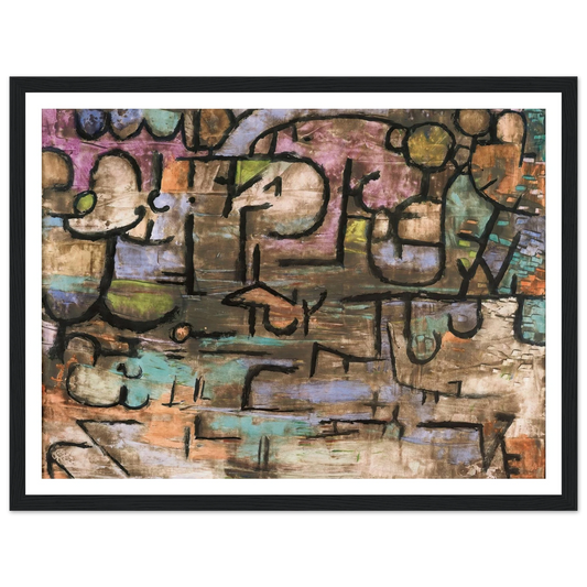 After The Flood (1936) Art Print | Paul Klee - Framed Poster - 30x40 cm / 12x16″ - Black frame