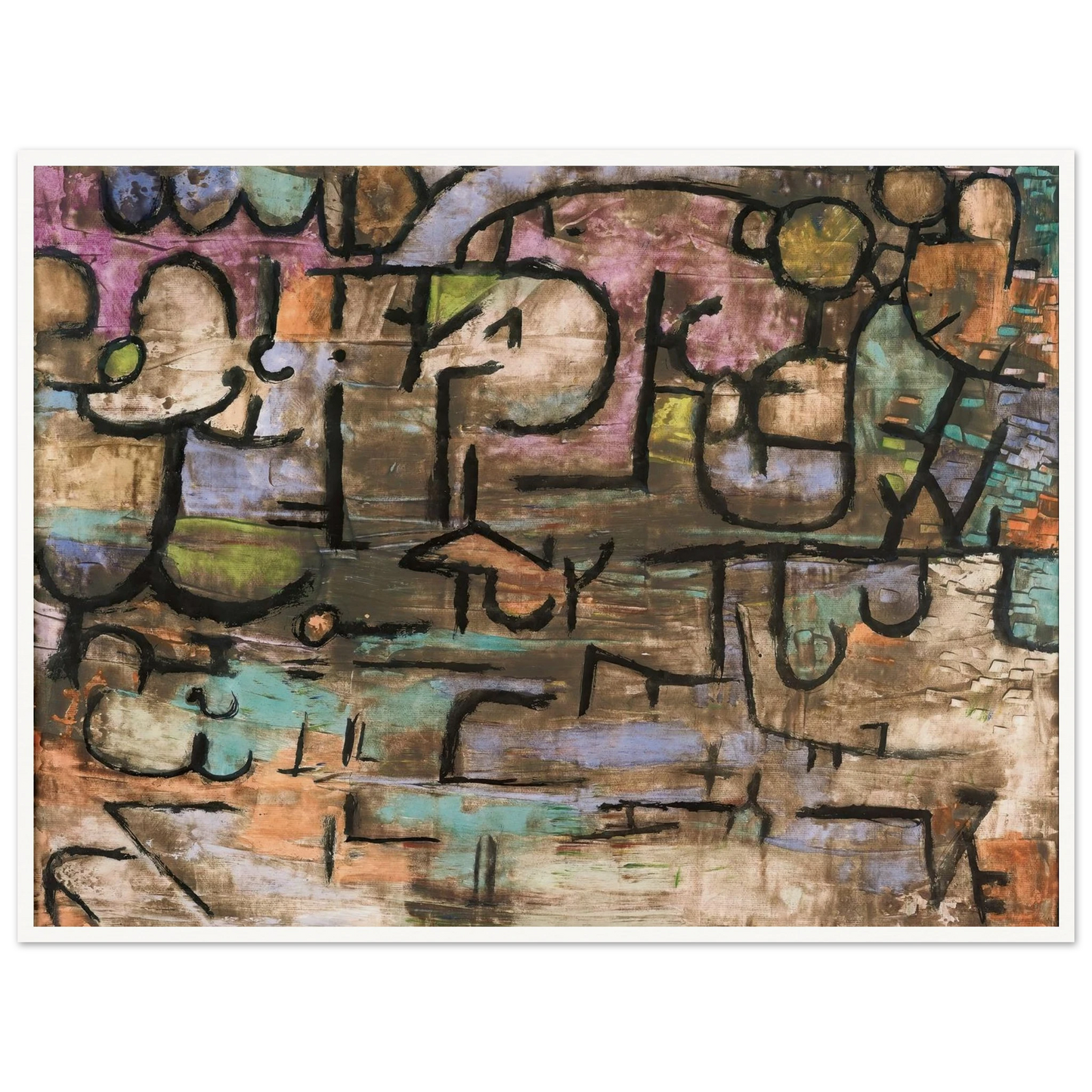 After The Flood (1936) Art Print | Paul Klee - Framed Poster - 30x40 cm / 12x16″ - Black frame