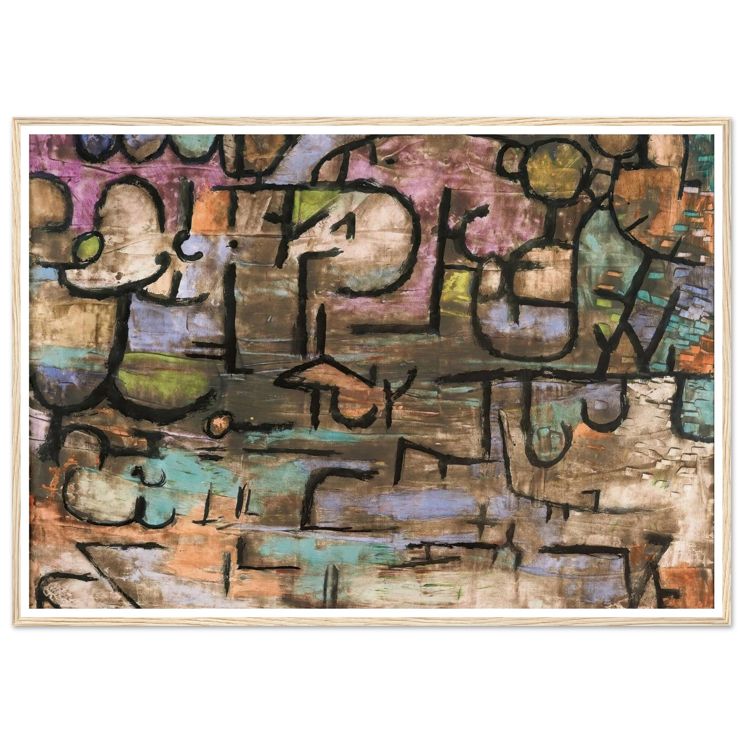 After The Flood (1936) Art Print | Paul Klee - Framed Poster - 30x40 cm / 12x16″ - Black frame