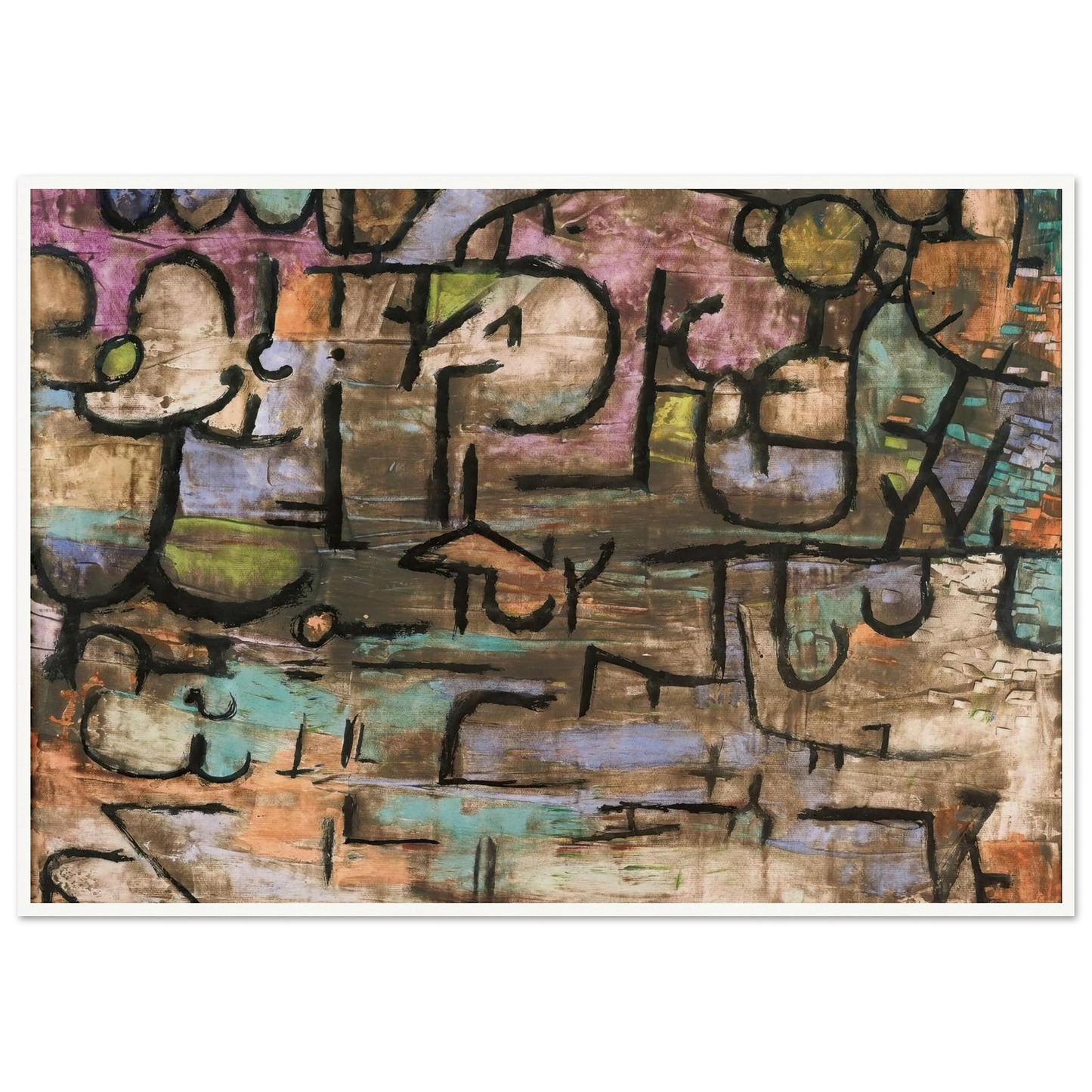 After The Flood (1936) Art Print | Paul Klee - Framed Poster - 30x40 cm / 12x16″ - Black frame