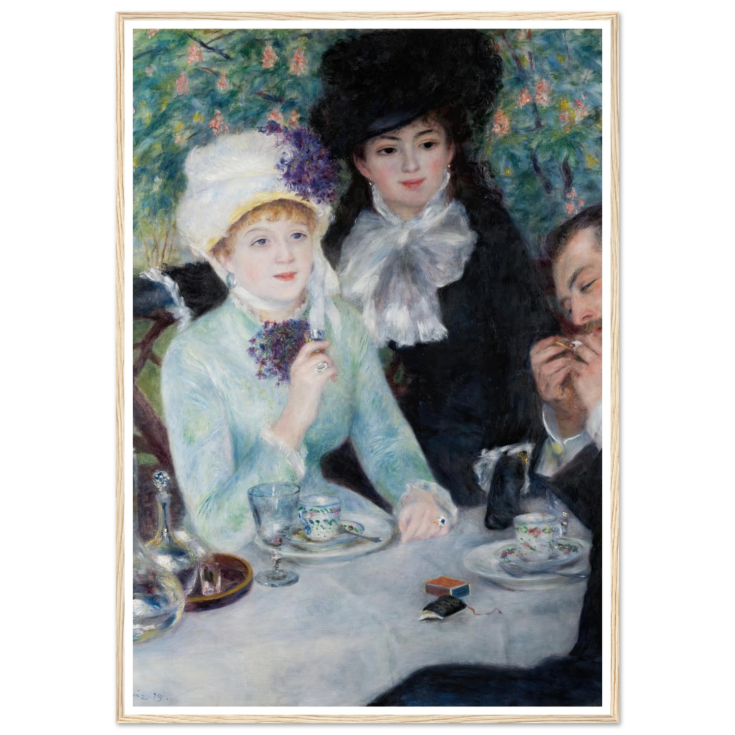 After the Luncheon (1879) Art Print | Pierre Auguste Renoir - Framed Poster - 30x40 cm / 12x16″ - Black frame