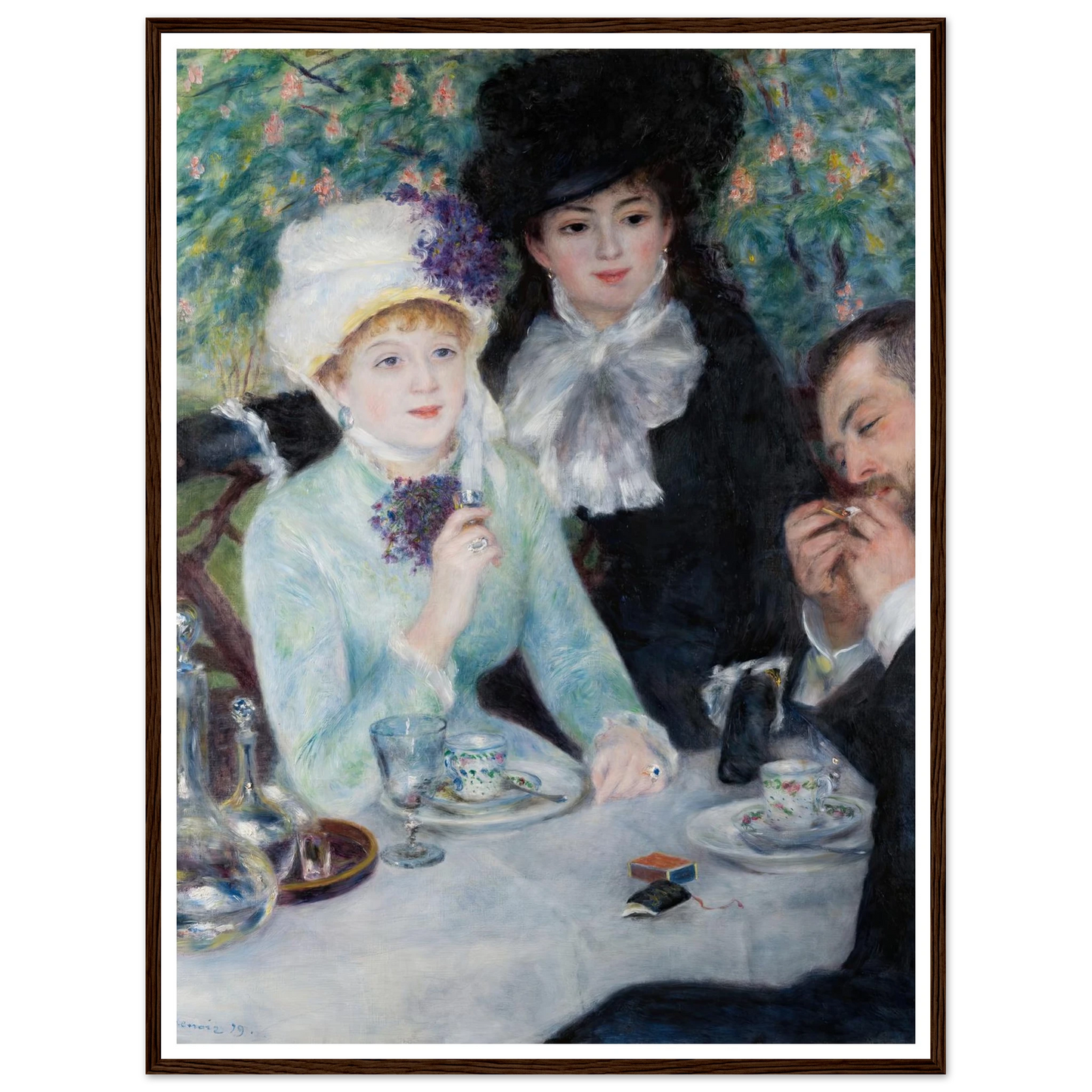 After the Luncheon (1879) Art Print | Pierre Auguste Renoir - Framed Poster - 30x40 cm / 12x16″ - Black frame