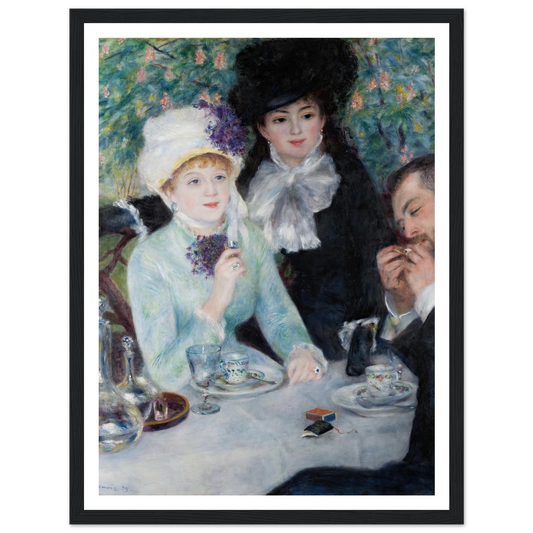 After the Luncheon (1879) Art Print | Pierre Auguste Renoir - Framed Poster - 30x40 cm / 12x16″ - Black frame