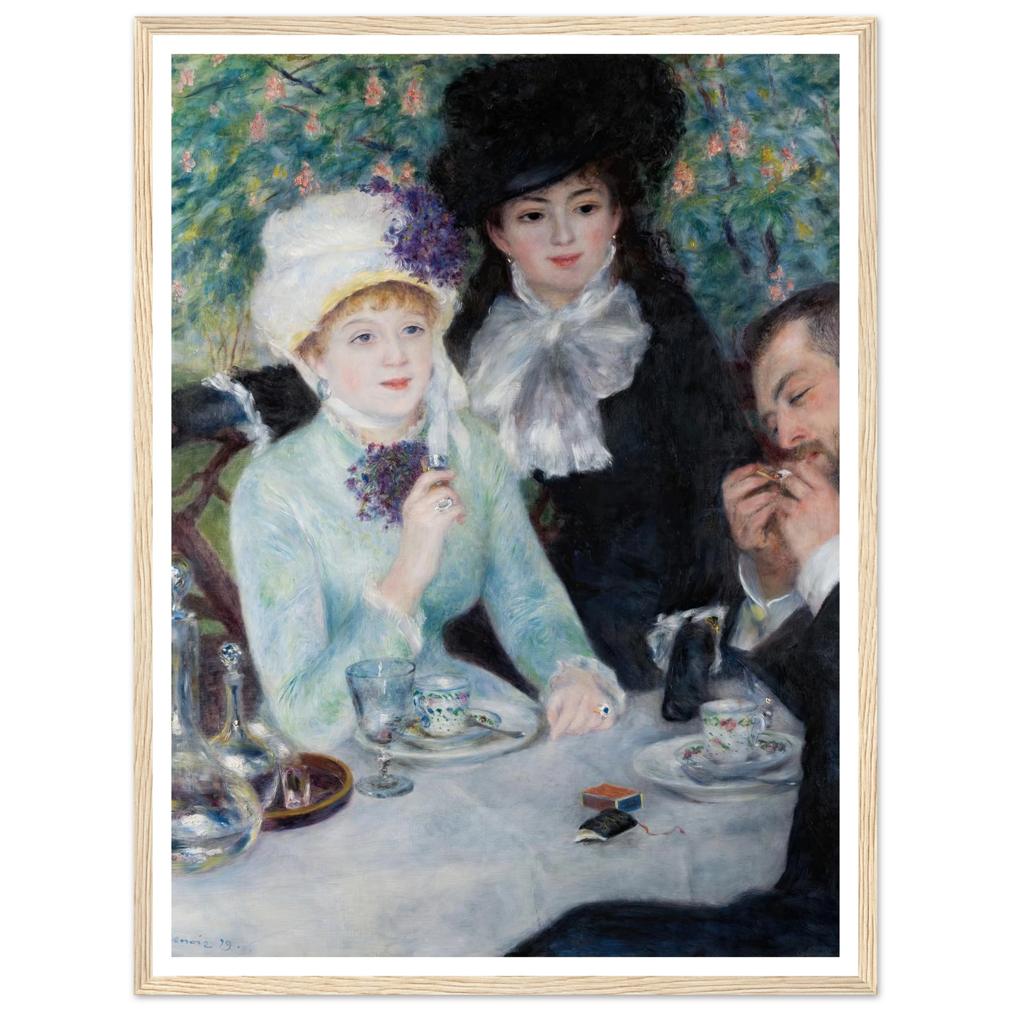 After the Luncheon (1879) Art Print | Pierre Auguste Renoir - Framed Poster - 30x40 cm / 12x16″ - Black frame