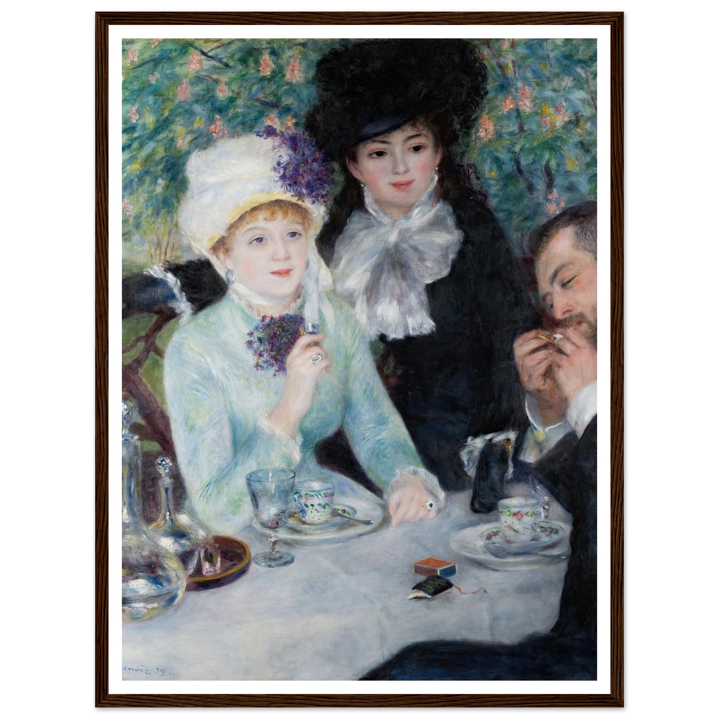 After the Luncheon (1879) Art Print | Pierre Auguste Renoir - Framed Poster - 30x40 cm / 12x16″ - Black frame