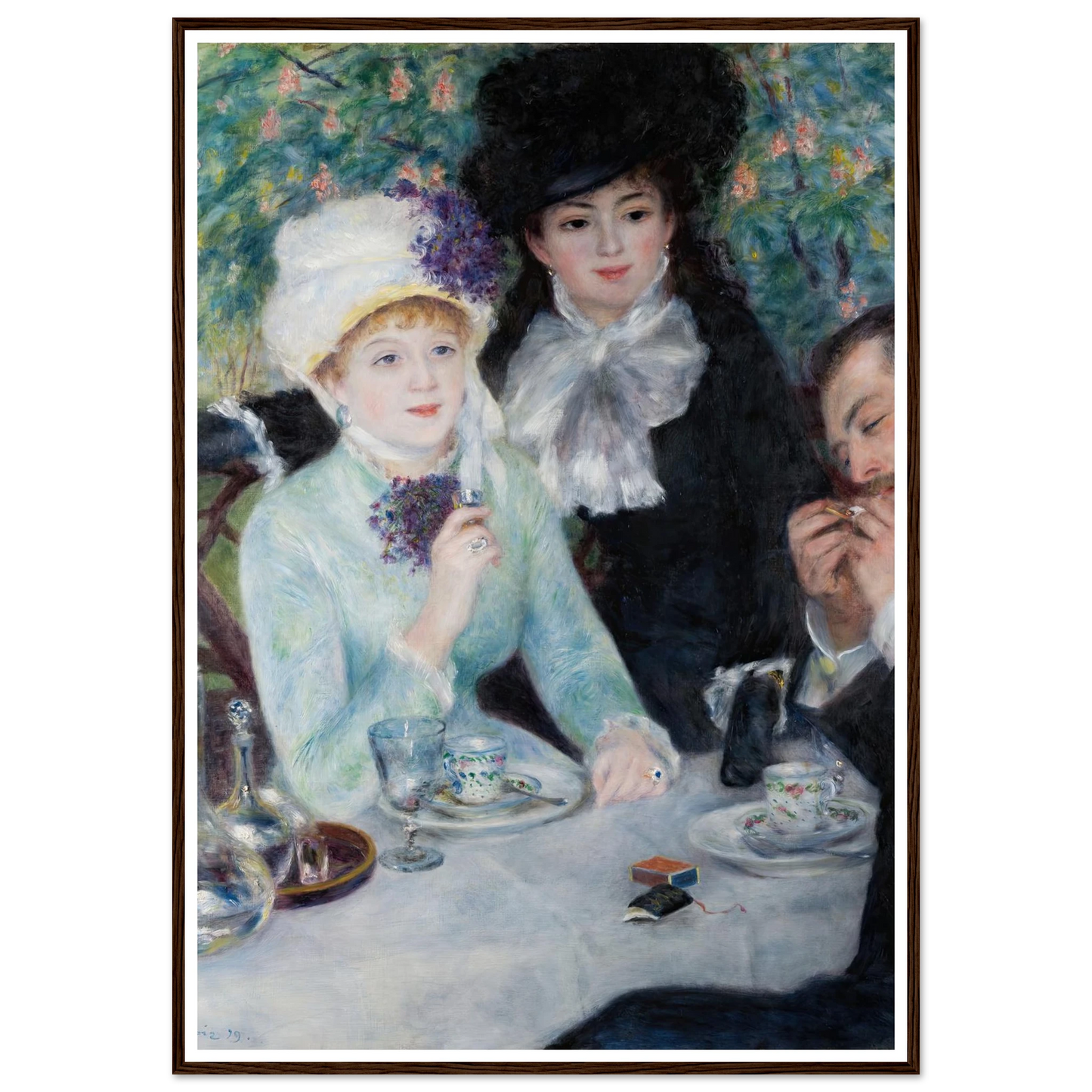 After the Luncheon (1879) Art Print | Pierre Auguste Renoir - Framed Poster - 30x40 cm / 12x16″ - Black frame