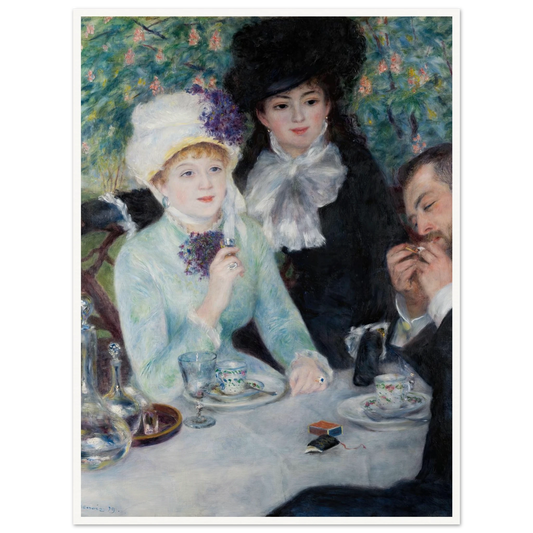 After the Luncheon (1879) Art Print | Pierre Auguste Renoir - Framed Poster - 30x40 cm / 12x16″ - Black frame