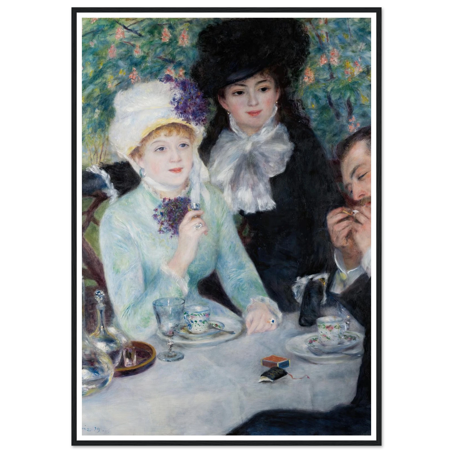 After the Luncheon (1879) Art Print | Pierre Auguste Renoir - Framed Poster - 30x40 cm / 12x16″ - Black frame