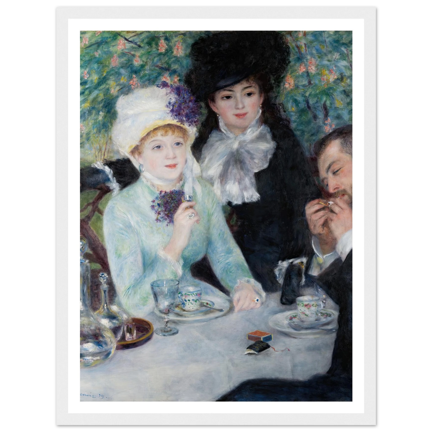 After the Luncheon (1879) Art Print | Pierre Auguste Renoir - Framed Poster - 30x40 cm / 12x16″ - Black frame
