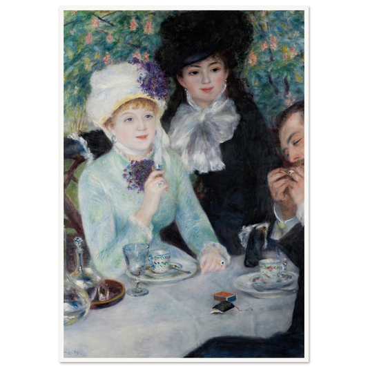 After the Luncheon (1879) Art Print | Pierre Auguste Renoir - Framed Poster - 30x40 cm / 12x16″ - Black frame