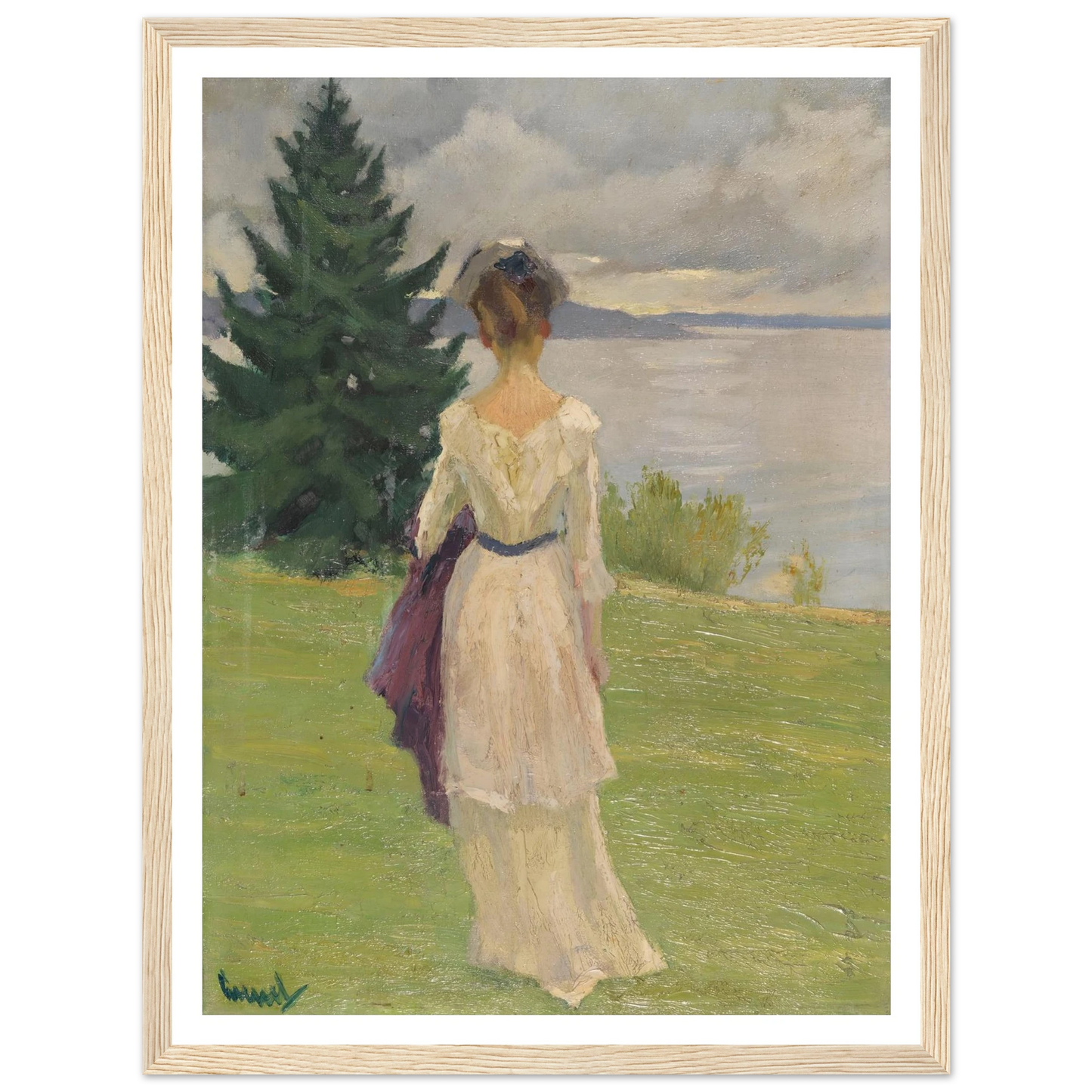 After the rain, early (1910) Art Print | Edward Cucuel - Framed Poster - 30x40 cm / 12x16″ - Black frame
