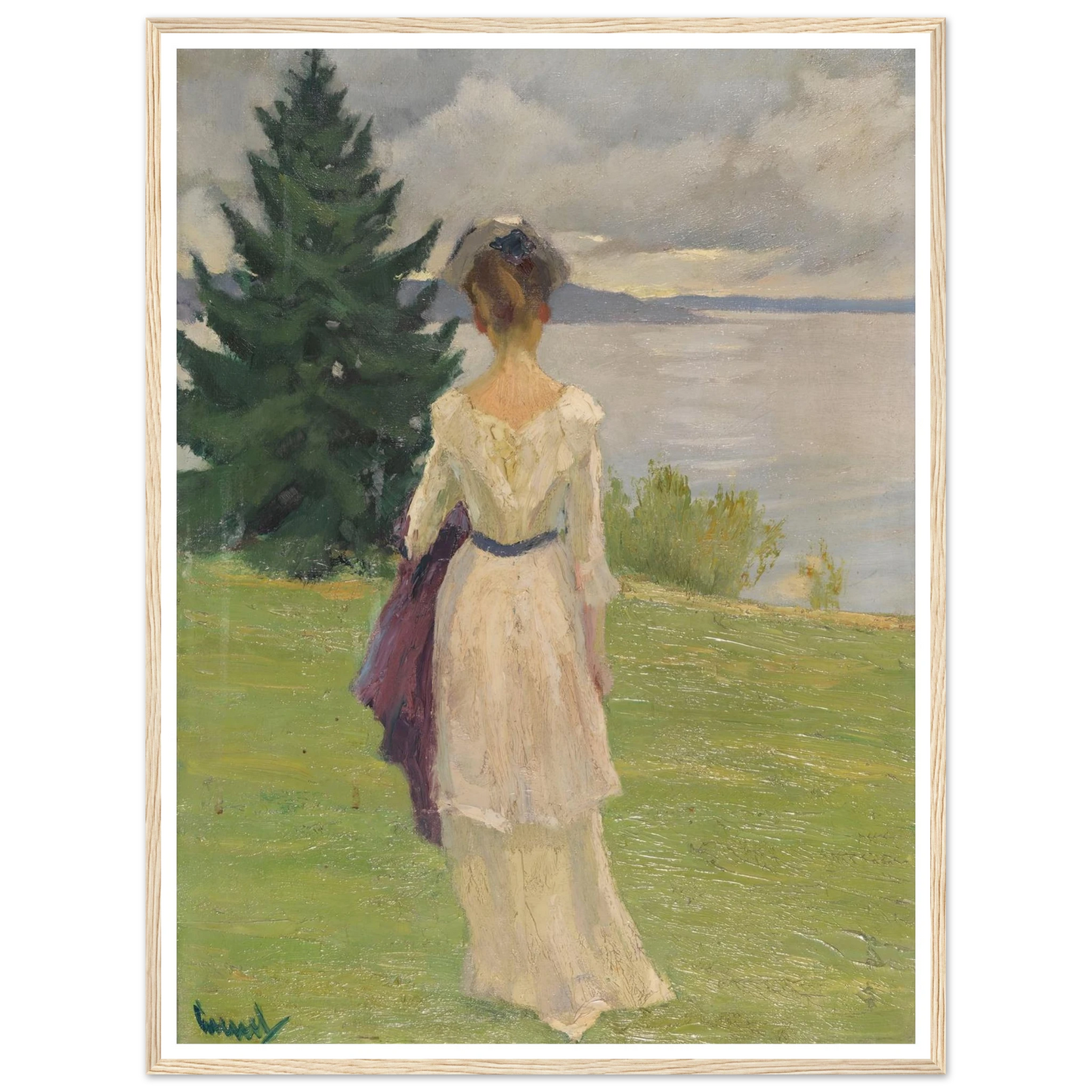 After the rain, early (1910) Art Print | Edward Cucuel - Framed Poster - 30x40 cm / 12x16″ - Black frame