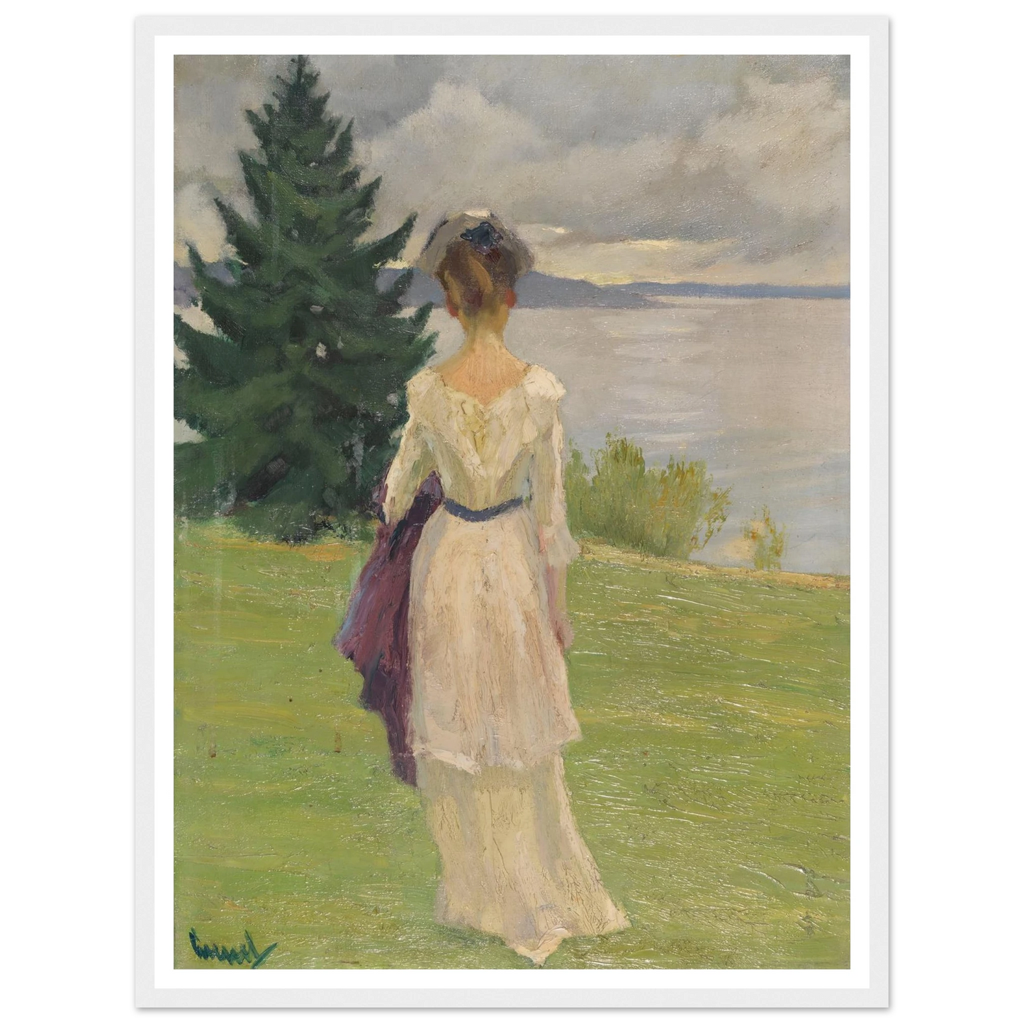 After the rain, early (1910) Art Print | Edward Cucuel - Framed Poster - 30x40 cm / 12x16″ - Black frame