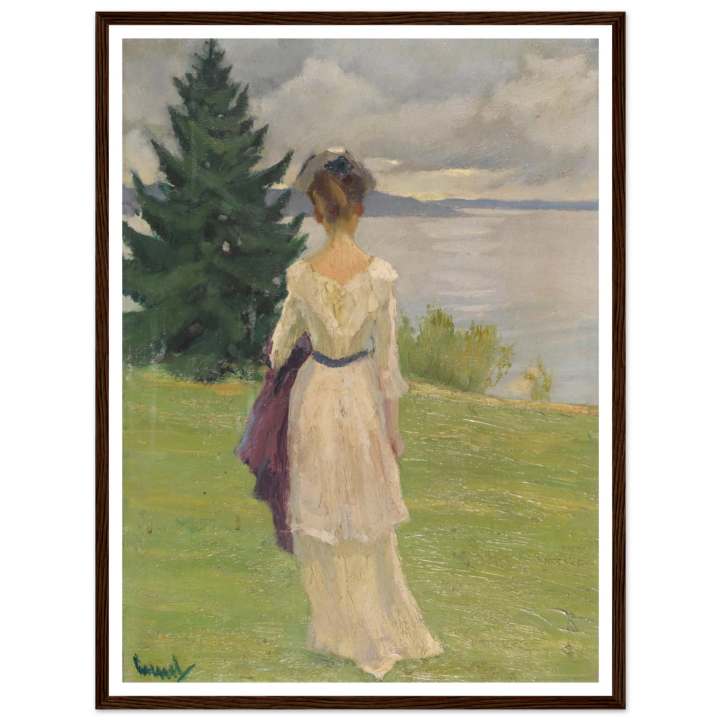 After the rain, early (1910) Art Print | Edward Cucuel - Framed Poster - 30x40 cm / 12x16″ - Black frame